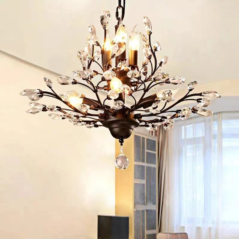 lustre en cristal rétro pour magasin créatif et original - vue 4 sur 13