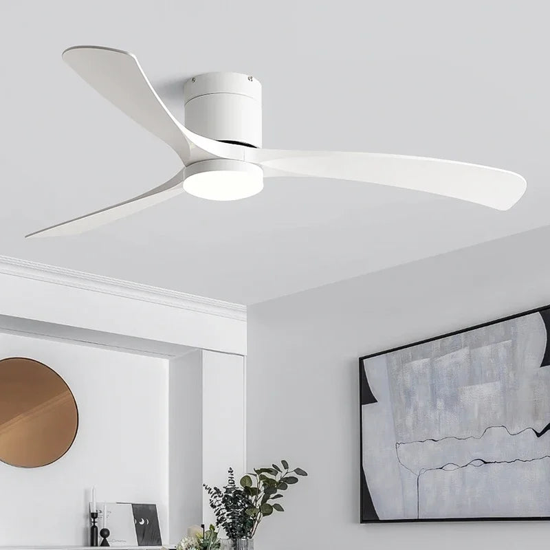 plafonnier moderne avec ventilateur télécommandé et lumière intégrée - vue 4 sur 12