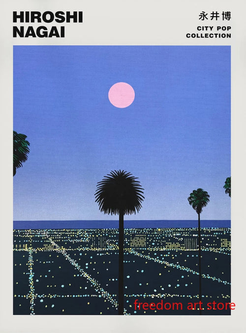 affiches d'art vintage japonaises des années 80 par hiroshi nagai