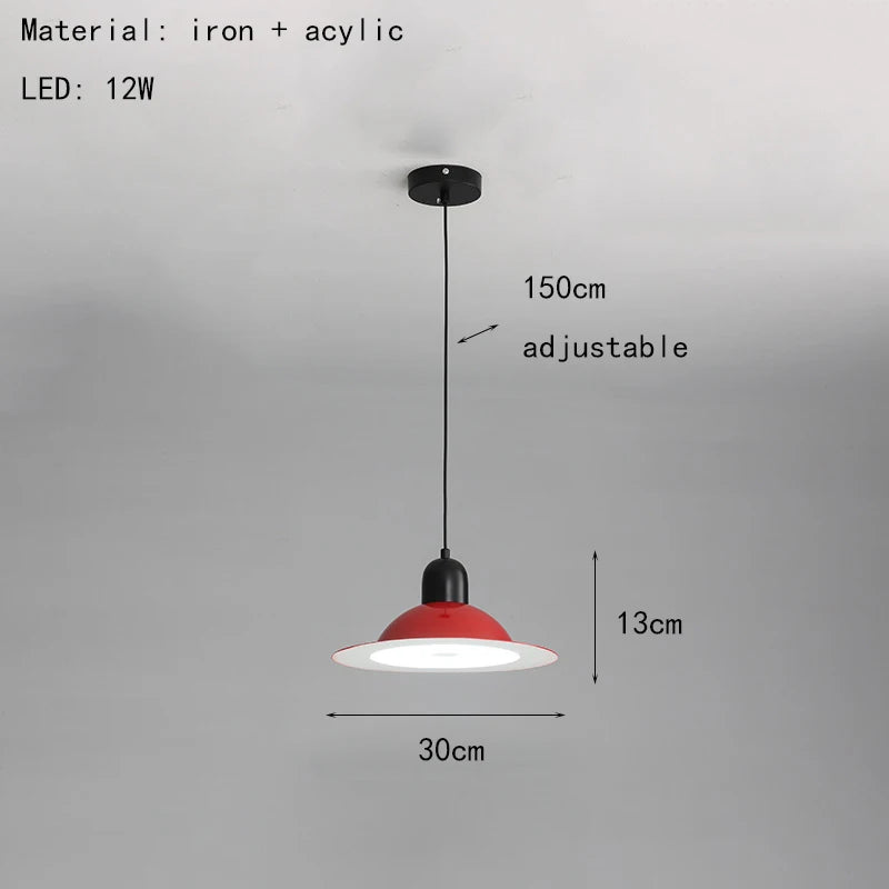 suspension led métal fil réglable lampe suspension - vue 15 sur 17