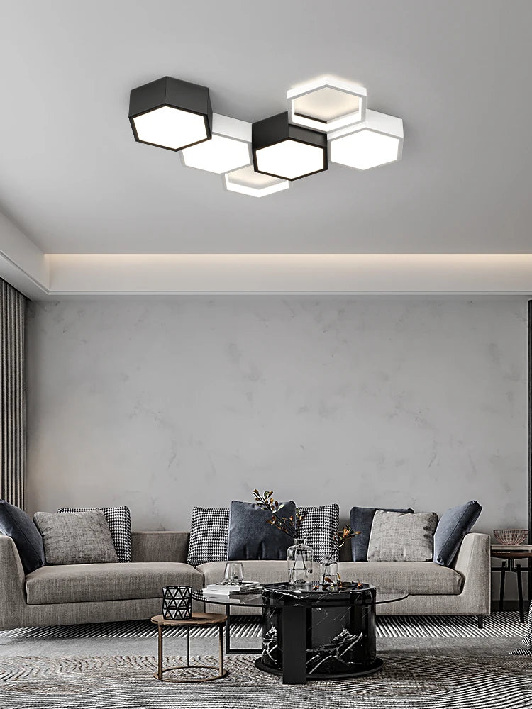 plafonnier design en nid dabeille pour intérieur créatif - vue 6 sur 18