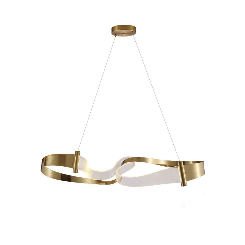 2024 Modern Design Ribbon LED Chandeliers Lighting For Living Room Study Bedroom Restaurant - vue 6 sur 8