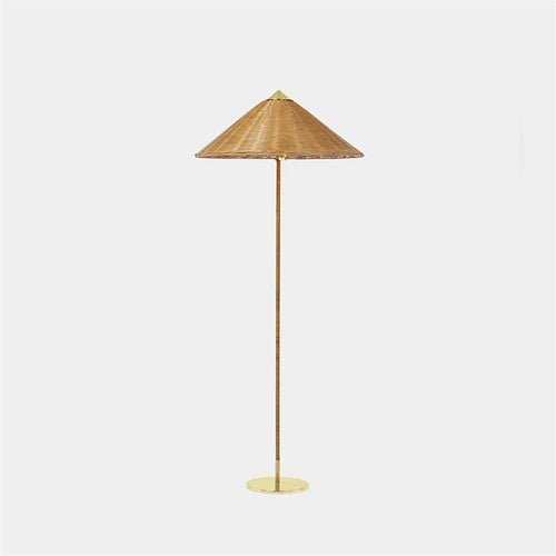 lampadaire led moderne nordique tissé à la main en bambou rotin