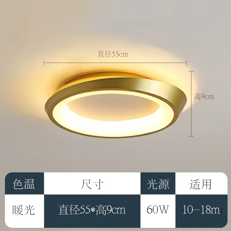 plafonnier led rond style nordique pour intérieur moderne - vue 4 sur 6