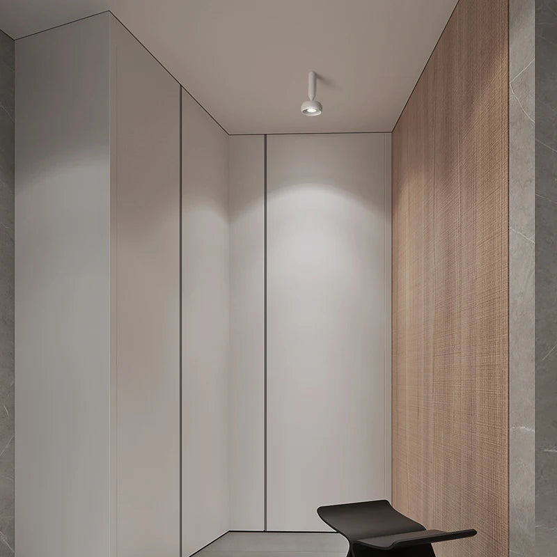 Plafonnier led minimaliste blanc/noir - vue 4 sur 12