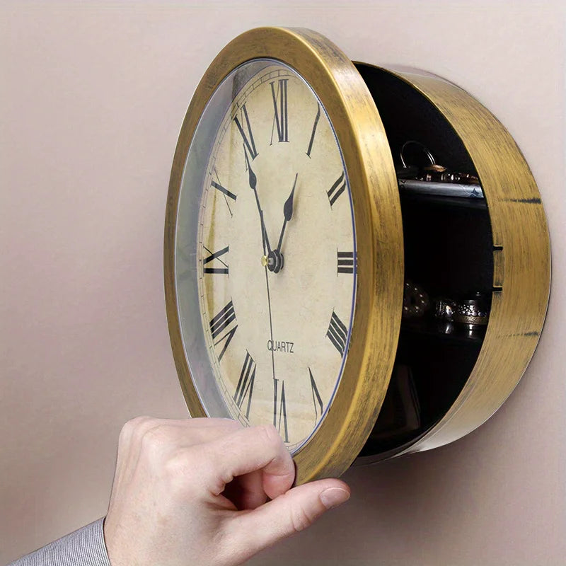 horloge murale rétro personnalisée avec rangement pour bijoux multifunctionnelle - vue 2 sur 8