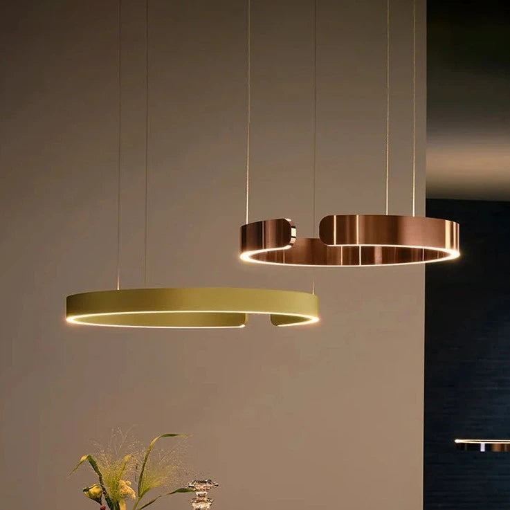 Plafonnier suspension lumière lustres pour salle à manger LED chambre salon nordique décor à la maison moderne lampes à anneau rond