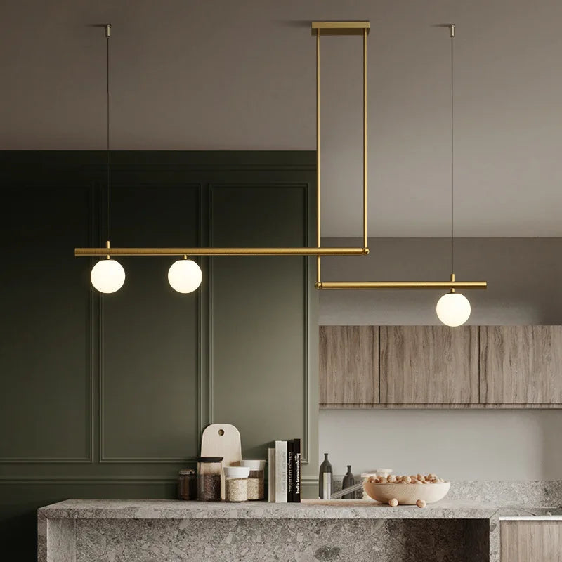 lustre moderne minimaliste suspension linéaire créative pour intérieur - vue 4 sur 15