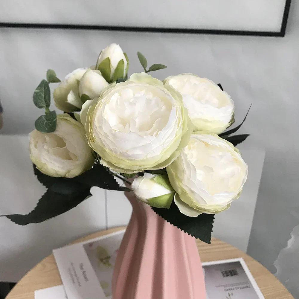 bouquet de pivoines artificielles pour décoration de mariage et maison - vue 10 sur 16