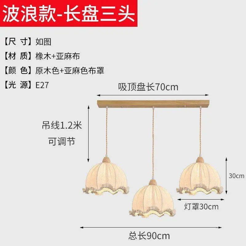 Lustre nordique en tissu de coton et de lin - vue 15 sur 16