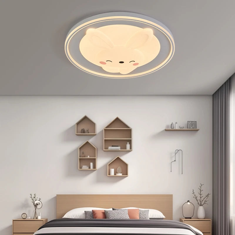 plafonnier lapin dessin animé pour décoration chambre enfants - vue 5 sur 9