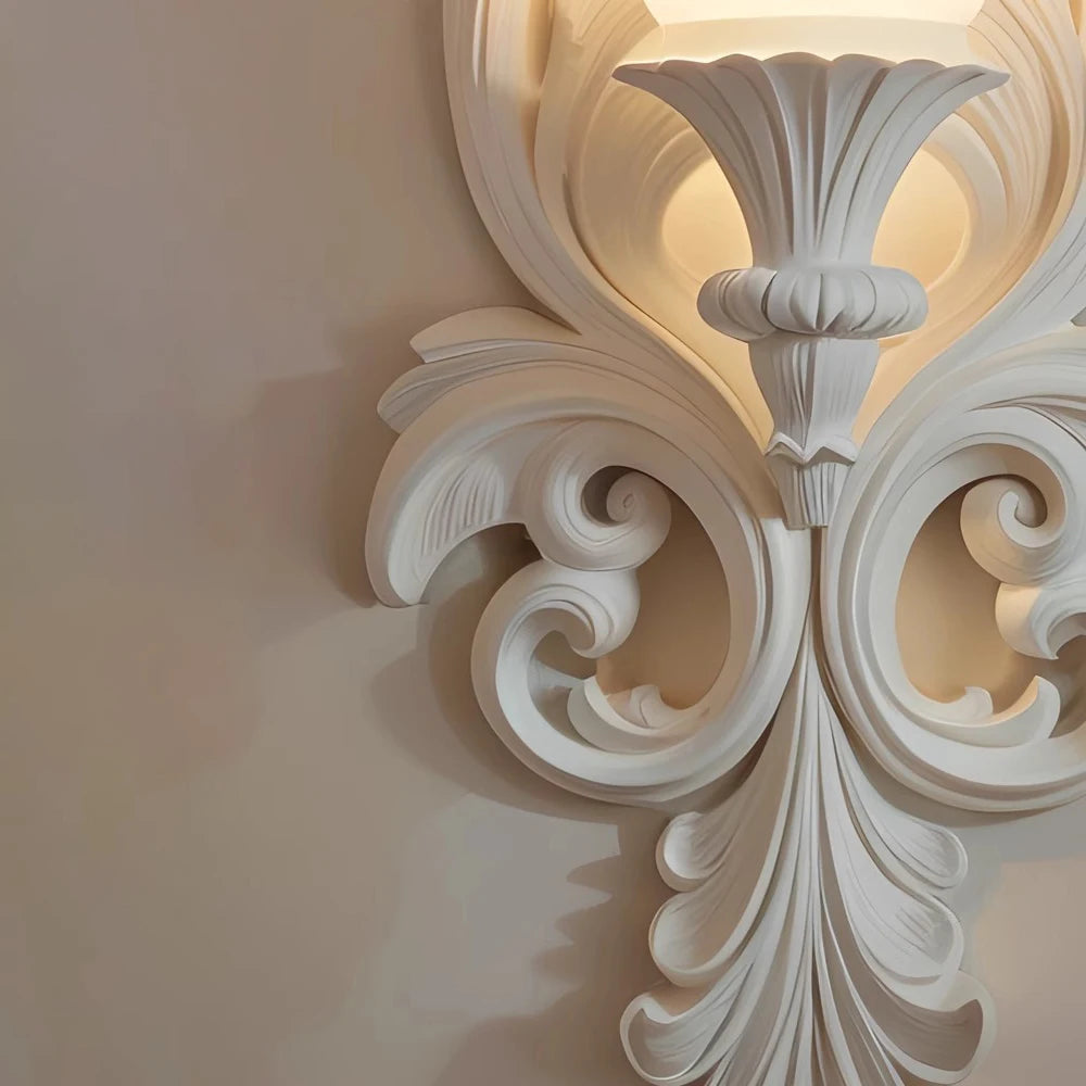 applique murale rétro française style nordique luxe sculpté décoratif - vue 4 sur 7