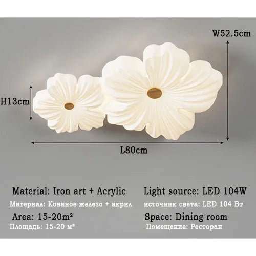 plafonnier moderne à leds en forme de fleur pour décoration intérieure - vue 12 sur 12