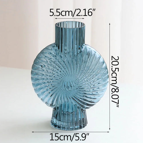 vase en verre moderne à motif spirale pour décoration intérieure - vue 9 sur 8