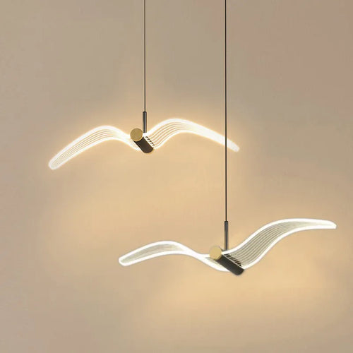 Led mouette suspension lumières chambre chevet fond tenture murale lampes pour plafond créatif décor à la maison Suspension Luminaire