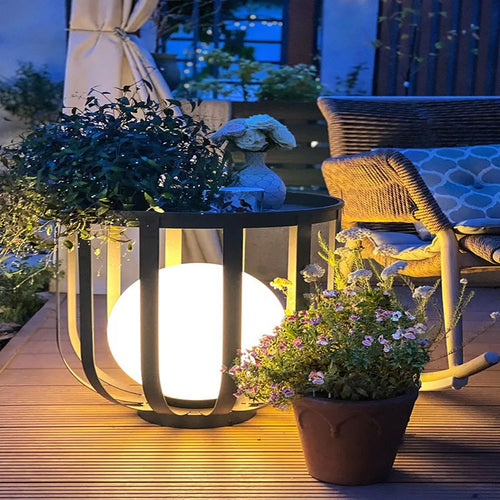 Lampadaire solaire de jardin lampe nordique en pot de fleurs pour Villa cour cour passerelle couloir décor extérieur IP65 éclairage étanche