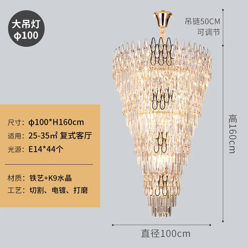 lustre en cristal pour un éclairage élégant et moderne - vue 10 sur 10