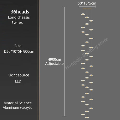 lustre moderne à led pour espaces intérieurs élégants et contemporains - vue 27 sur 26