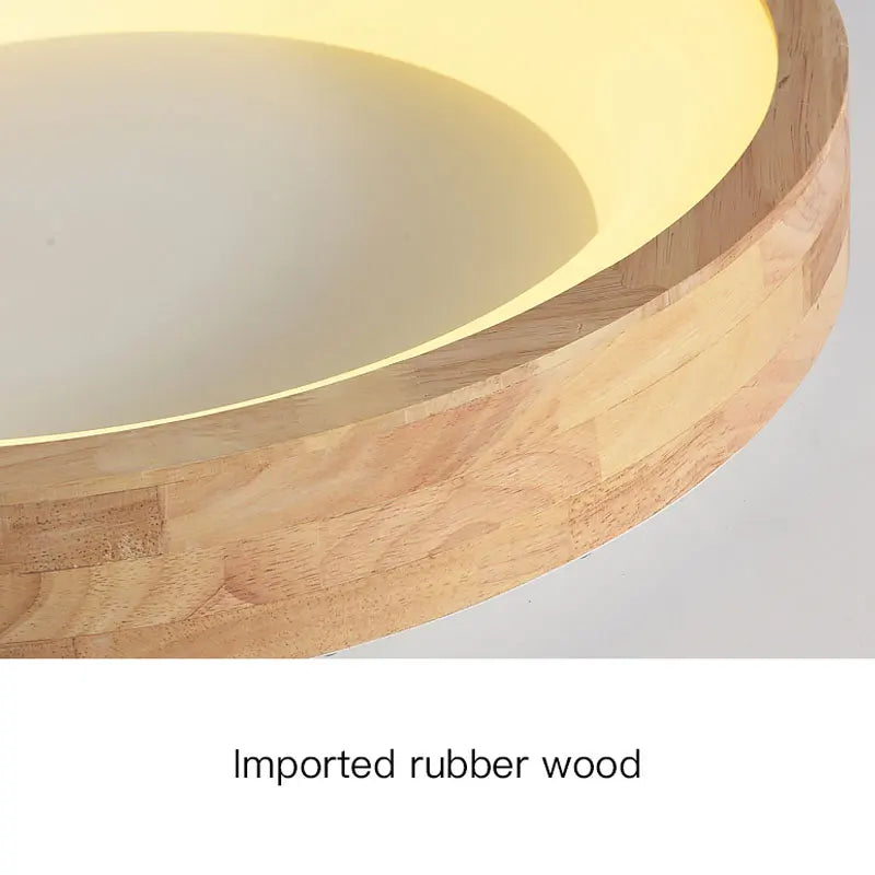 lustre moderne en bois et lumières led décoratives pour intérieur - vue 5 sur 8