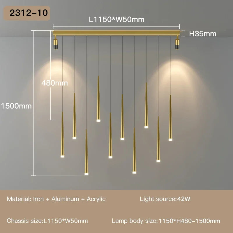 lustre moderne à led pour décoration d'intérieur haut de gamme - vue 14 sur 22