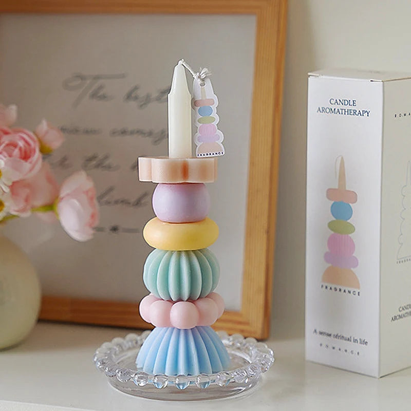 bougie parfumée empilable en cire de soja pour mariage et anniversaires - vue 6 sur 10