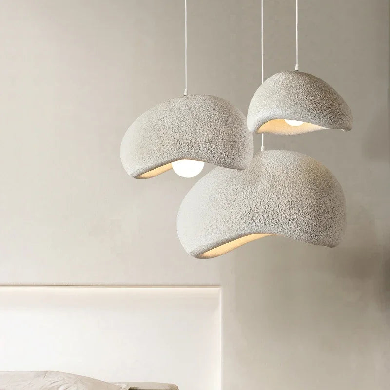 suspension nordique à led wabi-sabi en résine décorative pour intérieur créatif - vue 3 sur 29