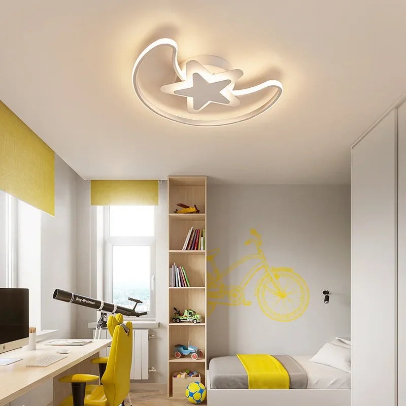 lustre moderne à leds avec motif étoilé pour intérieur - vue 5 sur 10