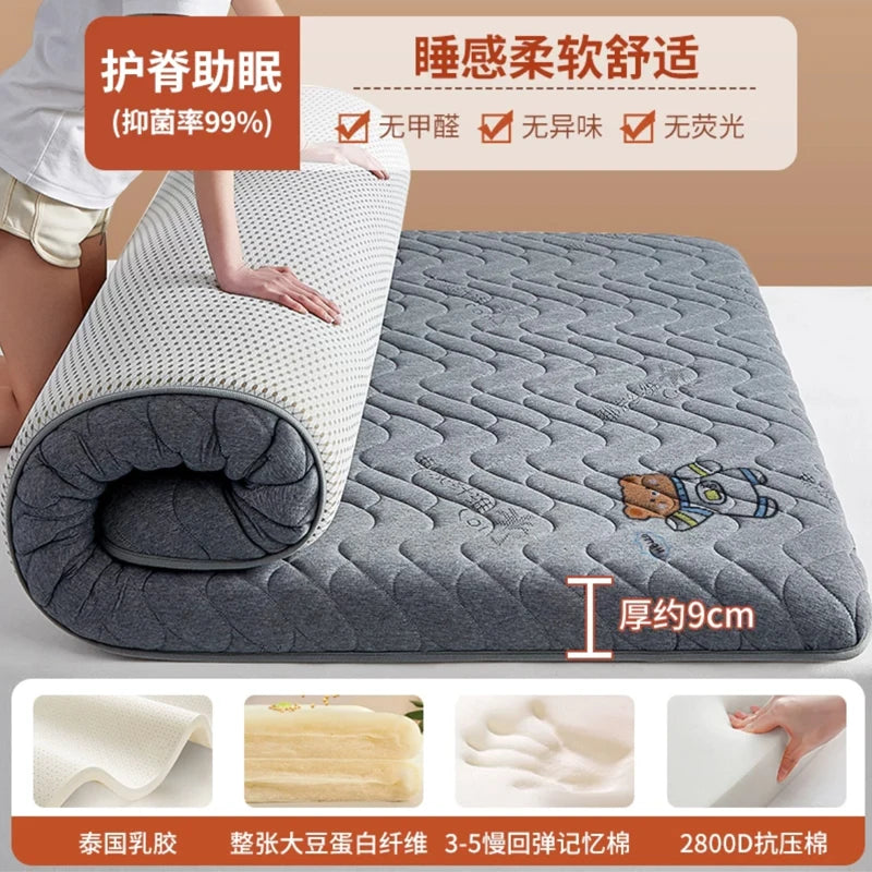 matelas en latex de soja mousse à mémoire pliable tatami épais et chaud - vue 9 sur 10