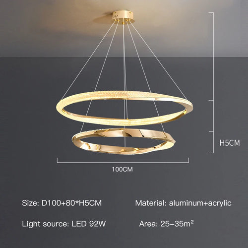 suspension led moderne avec design artistique et télécommande - vue 9 sur 16