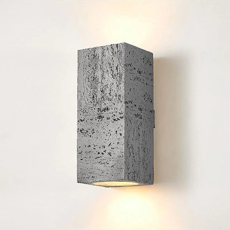 Applique Led Wabi-sabi carrée en ciment nordique