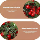 couronne de noël artificielle avec baies rouges décoratives