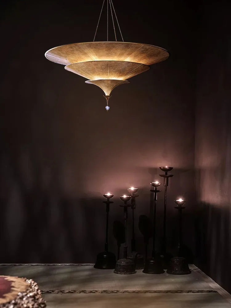 lustre bouddhiste asiatique pour décoration d'intérieur élégant - vue 6 sur 8
