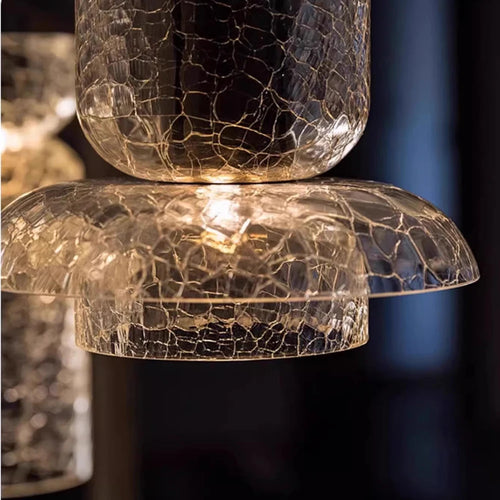 suspension led rétro en verre pour éclairage moderne et ambiance élégante - vue 6 sur 12