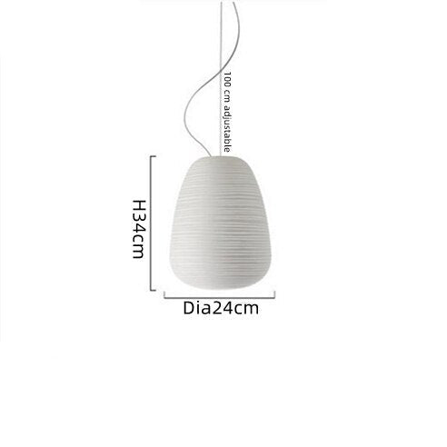 pendant light LED design in milky white Caligari glass