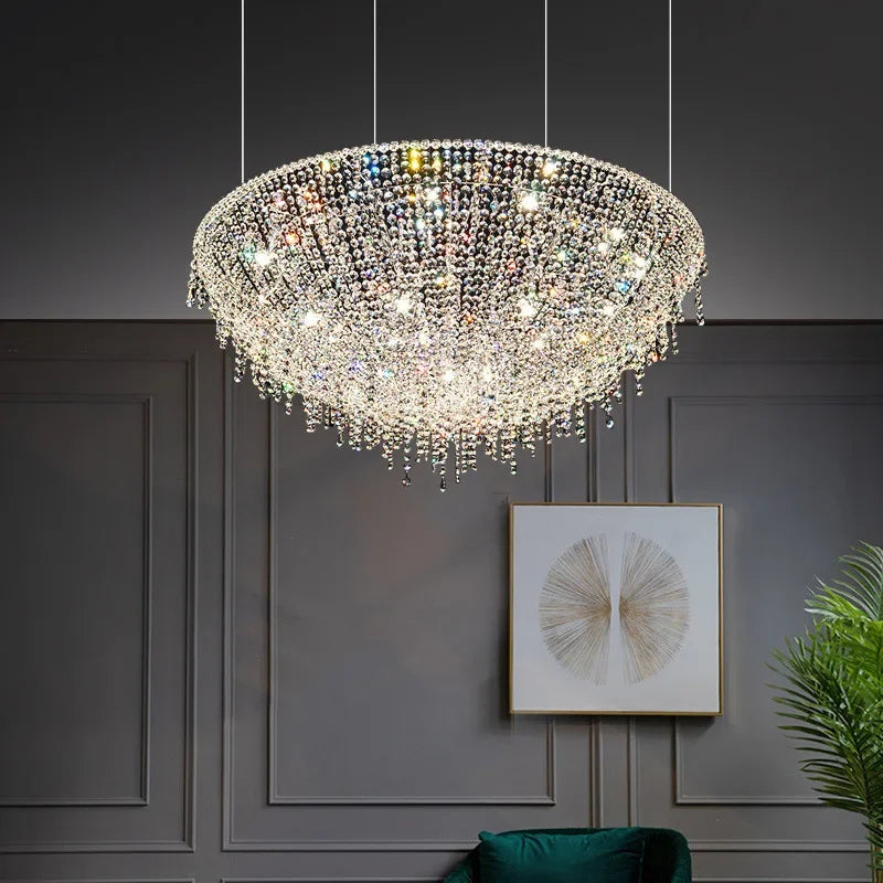suspension luxe cristal bateau éclairage design moderne décoratif - vue 2 sur 18