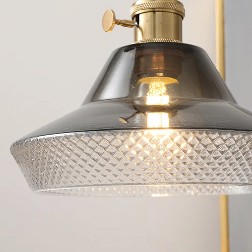 suspension en noyer et verre pour intérieur moderne - vue 6 sur 8