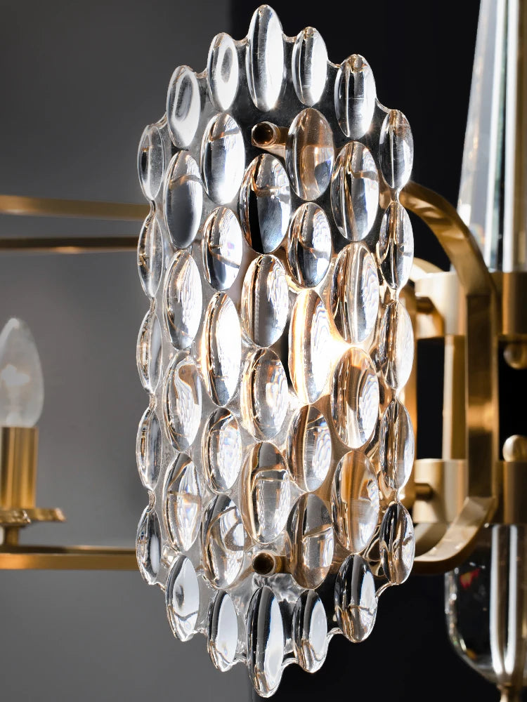 lustre moderne à led en cristal pour décoration nordique - vue 6 sur 10