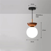 suspension rétro en forme de bûche style nordique décoratif intérieur