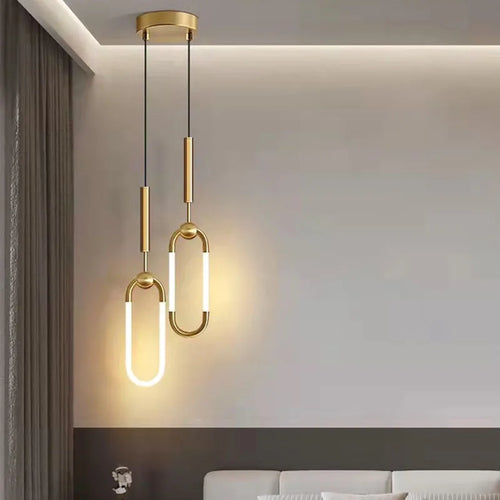 suspension moderne à led ellipse avec variateur hauteur réglable - vue 2 sur 12