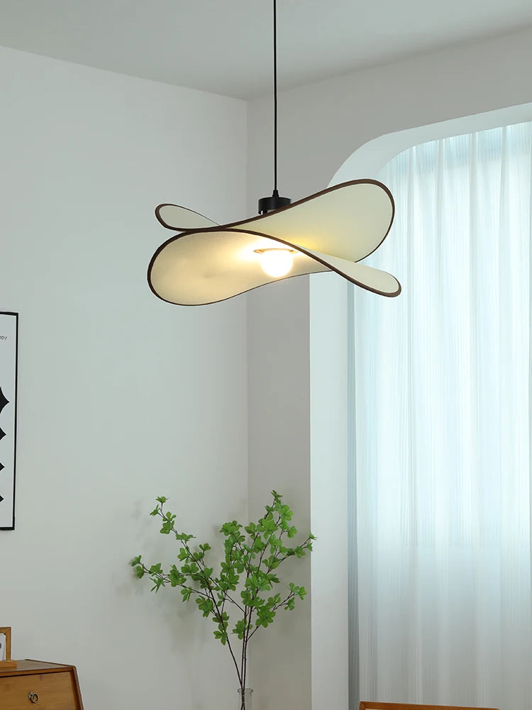 plafonnier en tissu wabi sabi pour décoration intérieure moderne - vue 4 sur 9