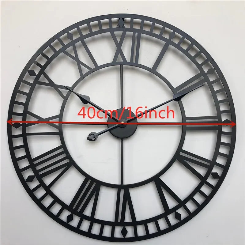 Horloge Murale Métal Style Vintage Industriel – Ovale – Arterameferro – Décoration Atelier