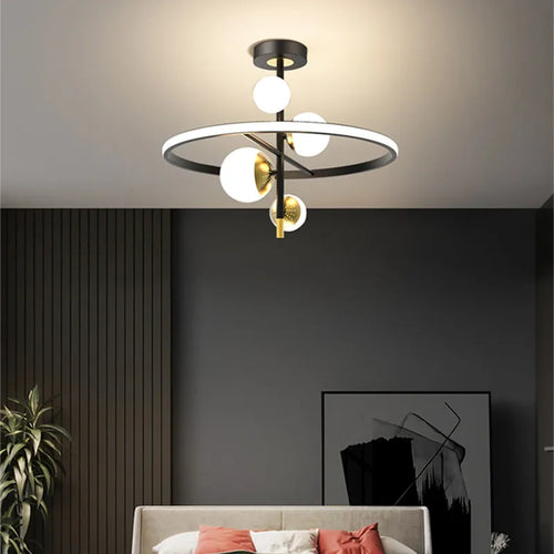 plafonnier led à anneau pour décoration intérieure moderne - vue 5 sur 7