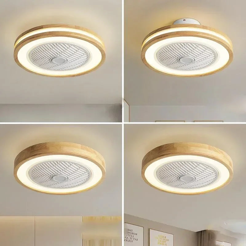 ventilateur de plafond moderne avec lumière télécommandé design élégant - vue 3 sur 10