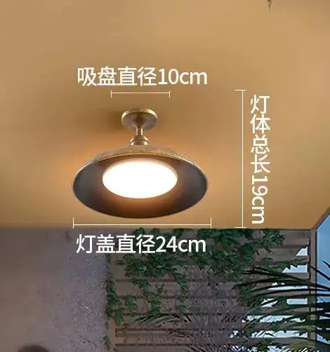 plafonnier led rétro ovni pour éclairage extérieur jardin balcon cour - vue 8 sur 10