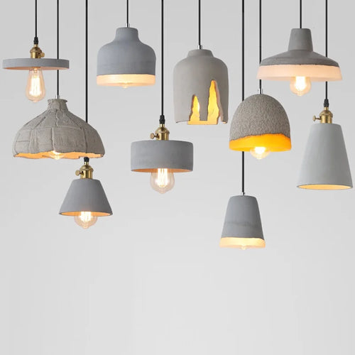 suspension industrielle en béton abat-jour rétro loft