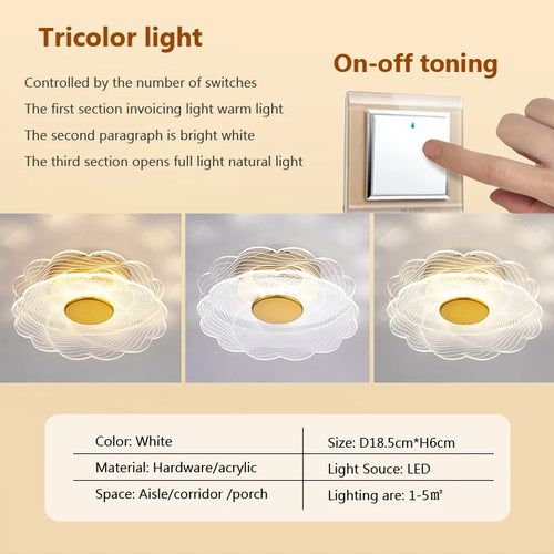 plafonnier led moderne en acrylique design pour intérieur décoratif - vue 11 sur 18