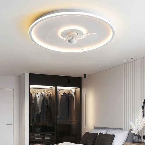 ventilateur de plafond intelligent avec télécommande et éclairage LED