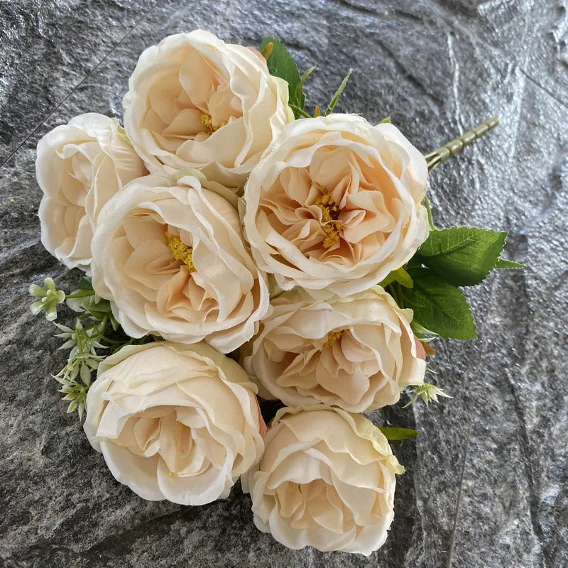 bouquet de roses en soie pour mariage et décoration intérieure - vue 7 sur 19