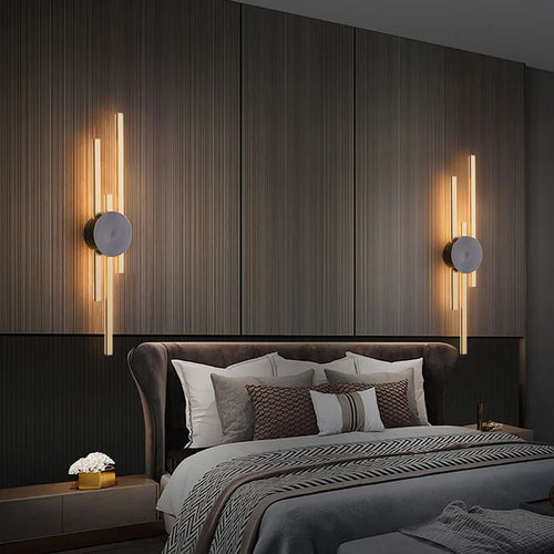 applique murale led minimaliste en laiton pour restaurant et allée - vue 5 sur 18
