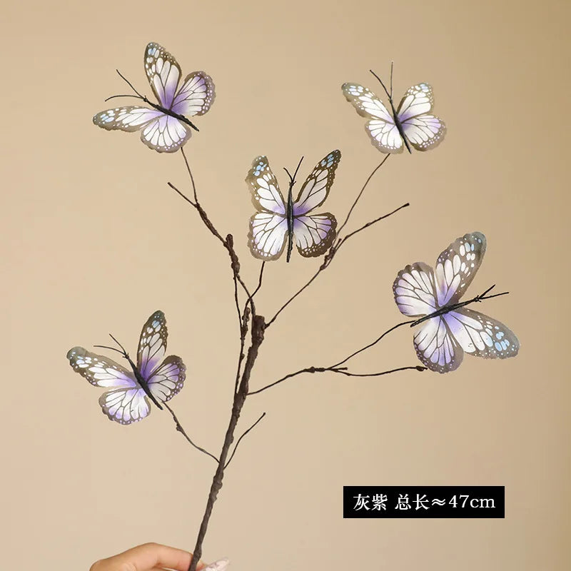 branche de fleur de papillon artificielle pour décoration créative et mariage - vue 9 sur 10